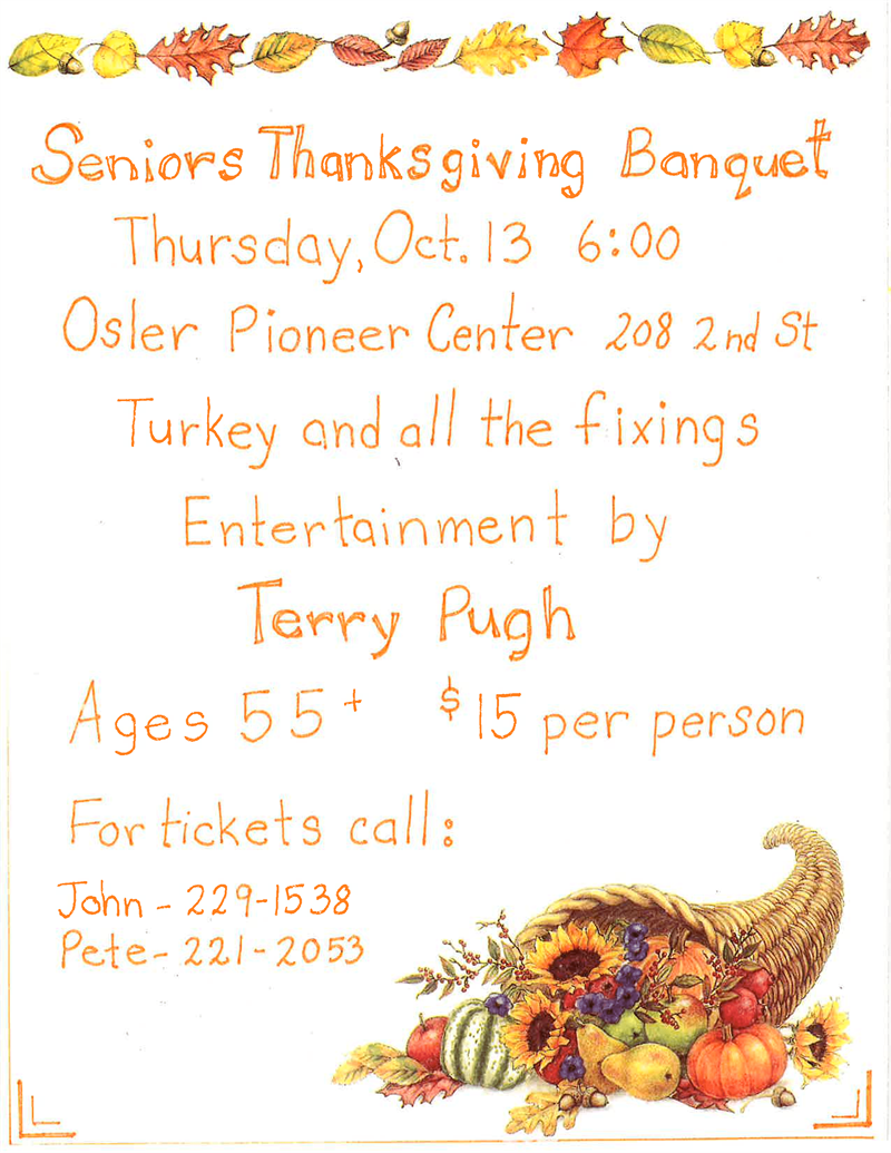 Seniors Thanksgiving Banquet